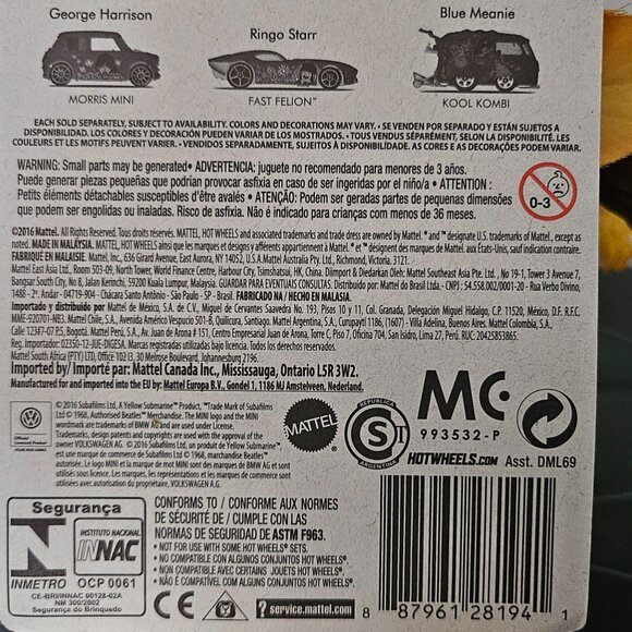 Hot Wheels The Beatles Yellow Submarine Kool Kombi 1:64 Diecast - Picture 7 of 8